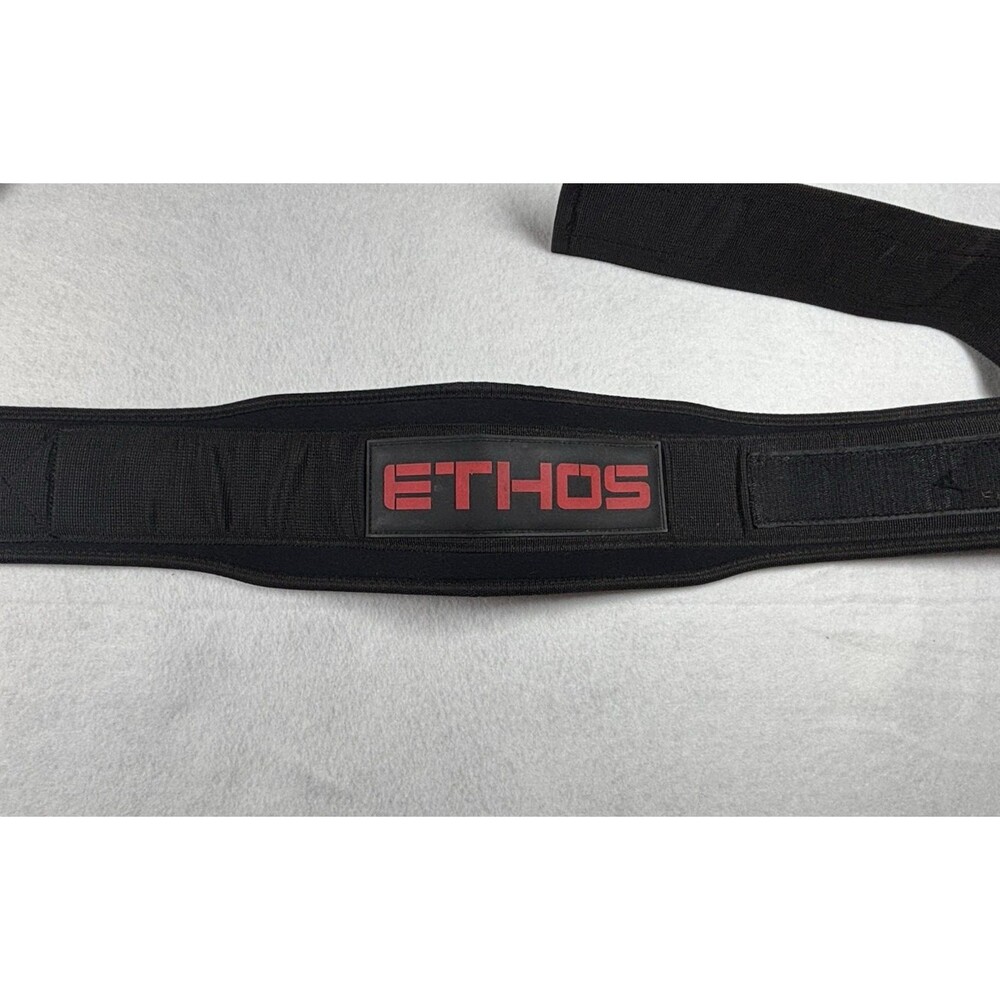 ETHOS Axis Weightlifting Belt Size Large 34-38 Black Nylon Gym CrossFit EUC